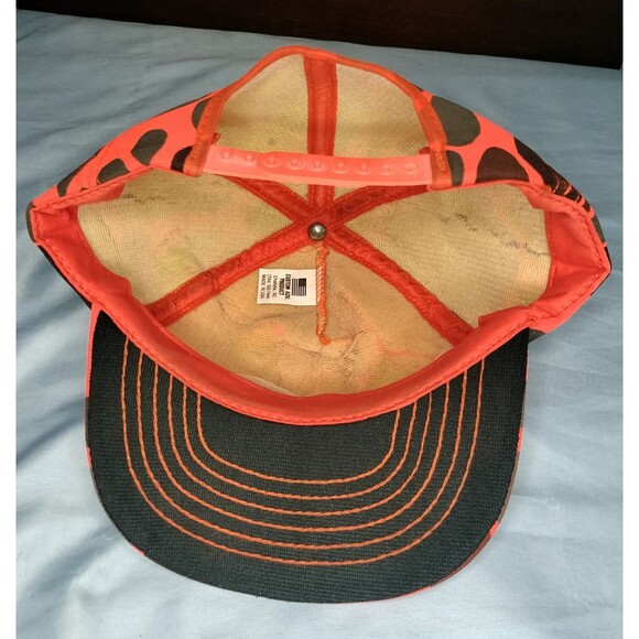Vintage Frank Upchurch Co Deer Hunting Snapback Cap Hat Orange High Visibility 1 - Picture 9 of 16